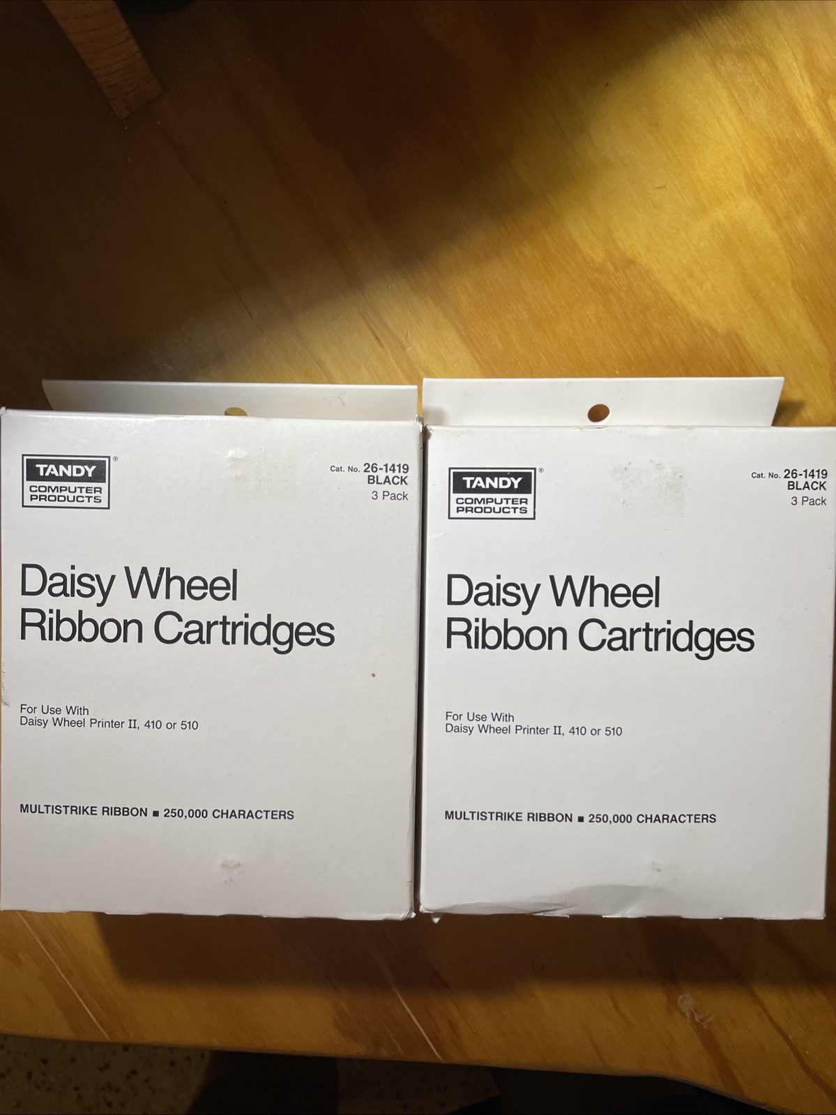 6 Sealed Radio Shack Tandy Daisy Wheel Ribbon Cartridges 26-1419 Black In Box