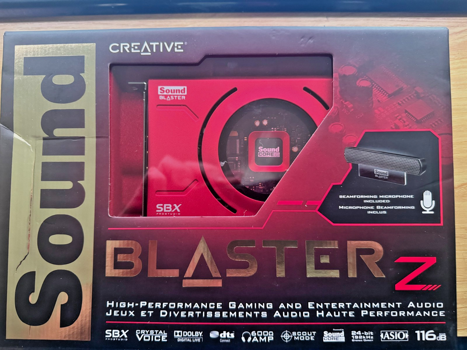 Creative Sound Blaster Z PCIe Gaming Audio Card w High Performance Headphone Amp