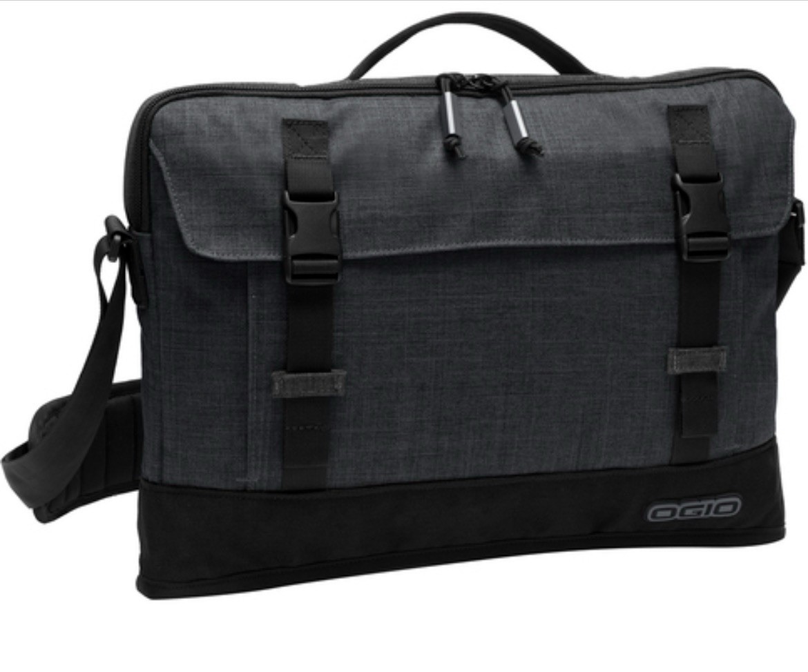 OGIO Apex Slim Case Messenger Laptop Bag - Gray - Brand New