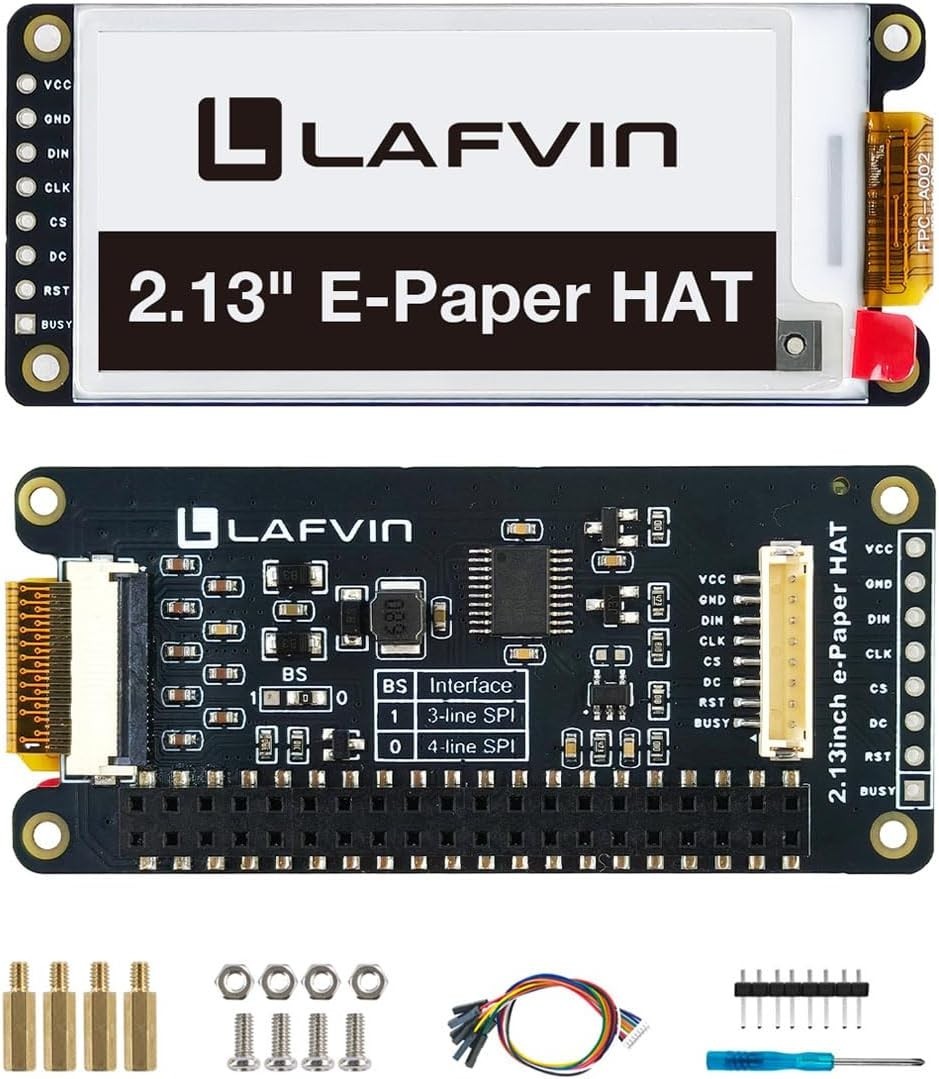 2.13inch E-Ink E-Paper HAT Display Module Electronic Whiteboard Compatible wi...