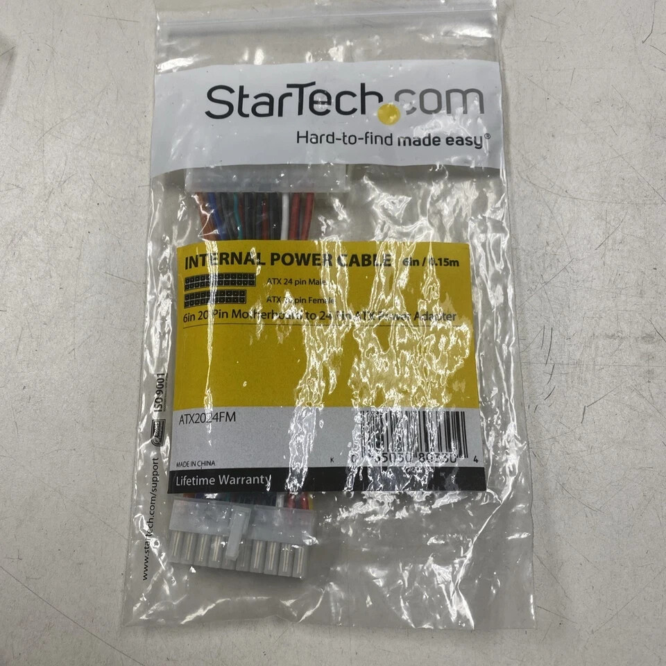 StarTech.com 6in 20 Pin Motherboard to 24 Pin ATX Power Adapter - M/F (ATX2024FM