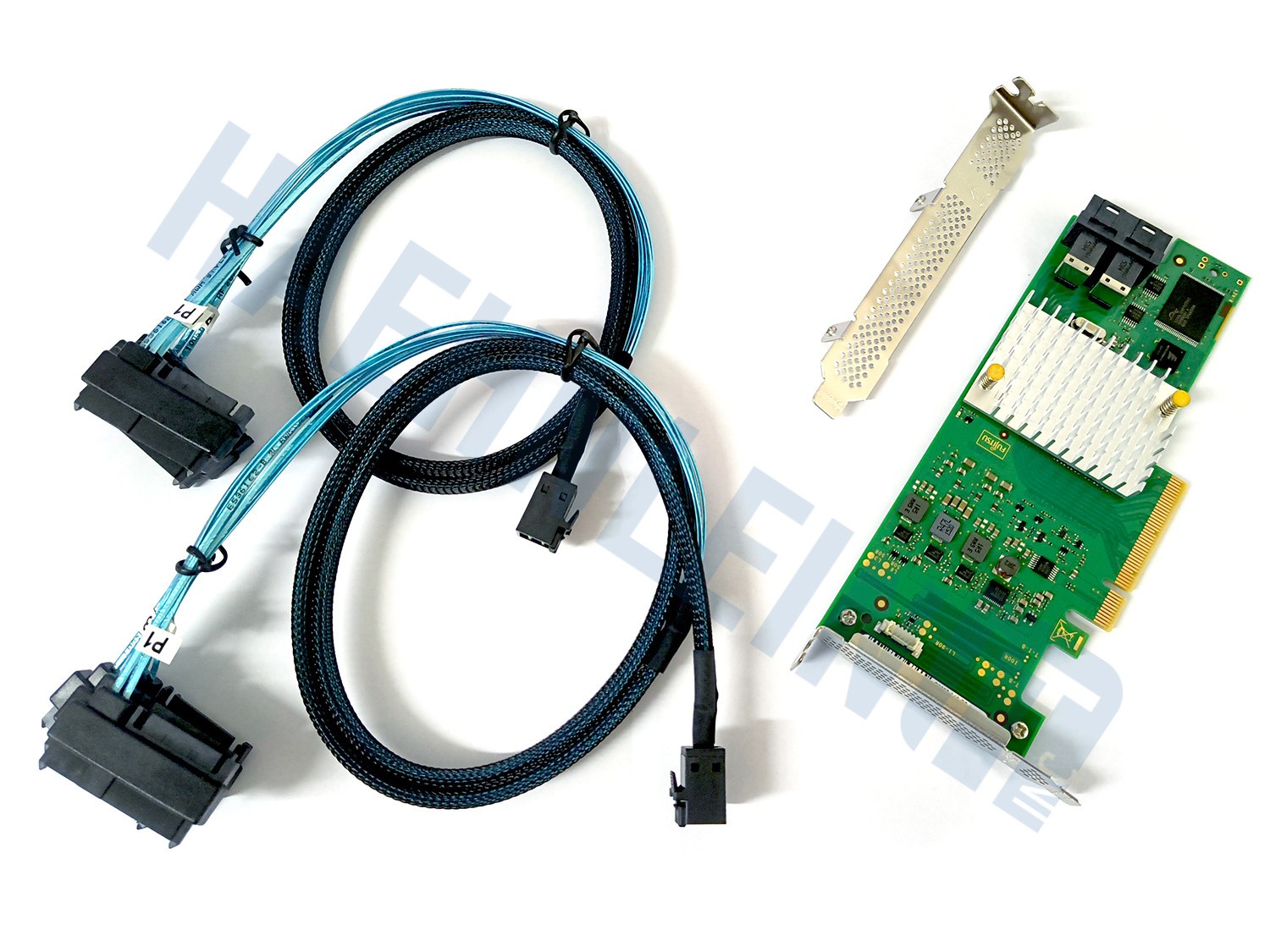 Fujitsu D3307 LSI 9300-8i SATA/SAS HBA Controller IT-Mode 12Gb + 2 SAS Cables 1m