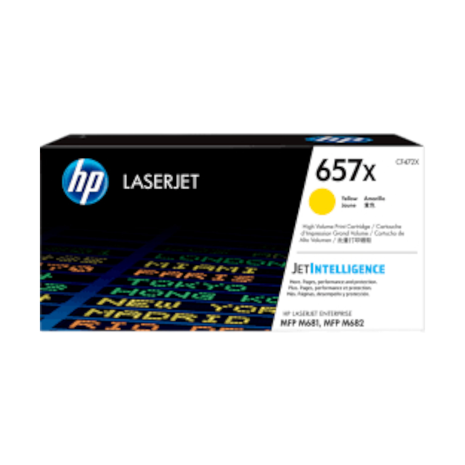 New Open Box HP 657X High Yield Yellow Original LaserJet Toner Cartridge, CF472X