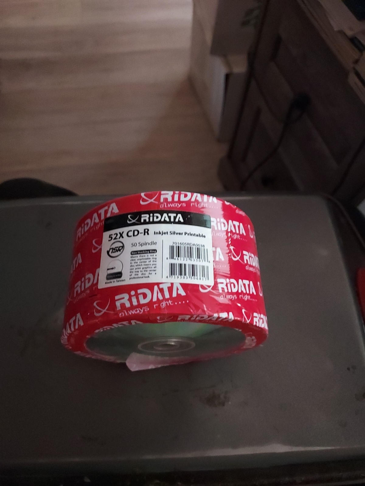 300 Ridata 52X Inkjet Silver Printable Blank CD-R  Recordable Disc 700MB NEW