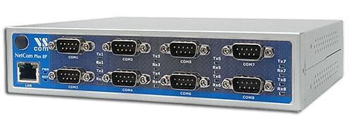 VSCom Ethernet Serial Server, 8 port RS232/RS422/RS485, use devices anywhere.