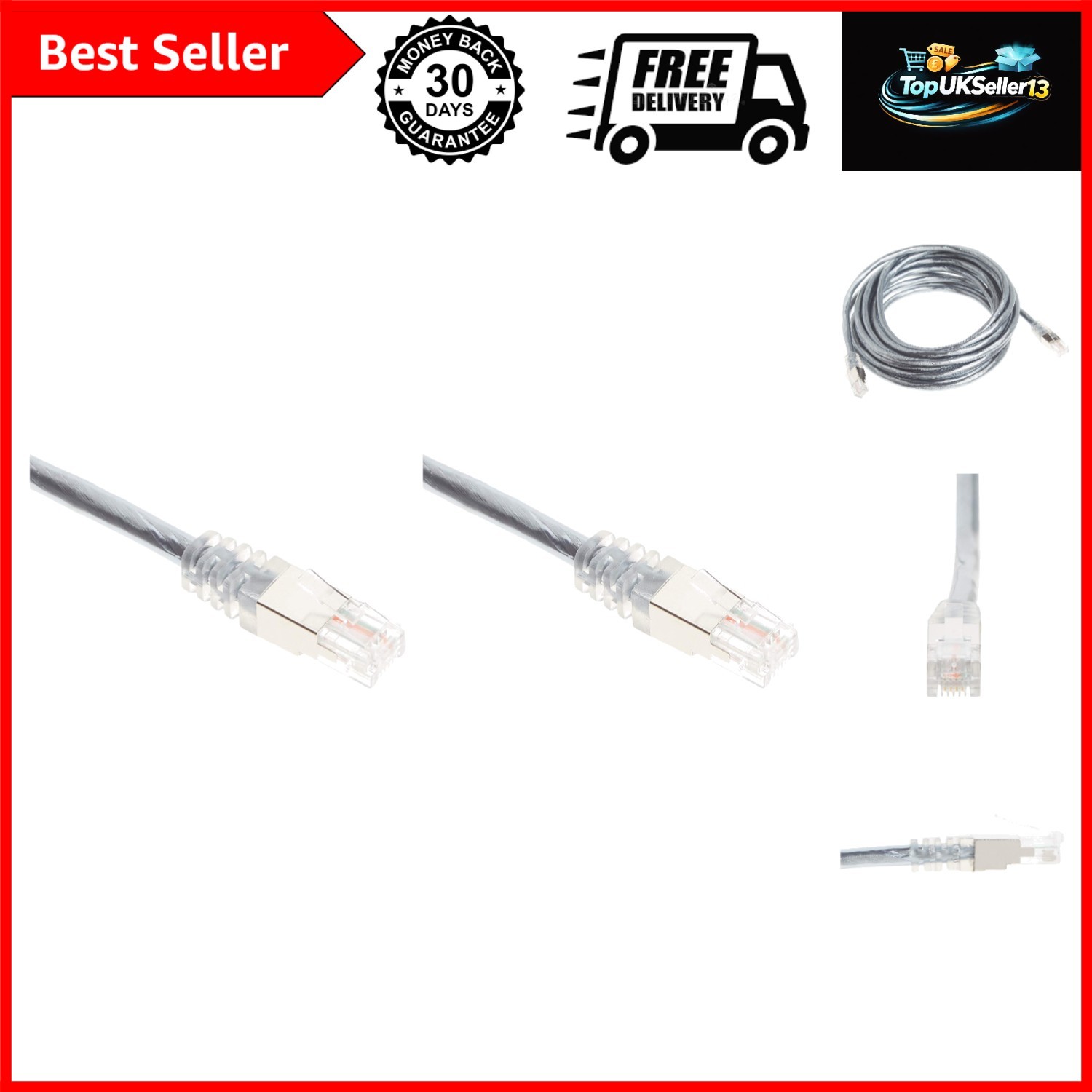 RJ11 Modem Cable For DSL Internet - Connects Phone Jack To Broadband DSL Mode...