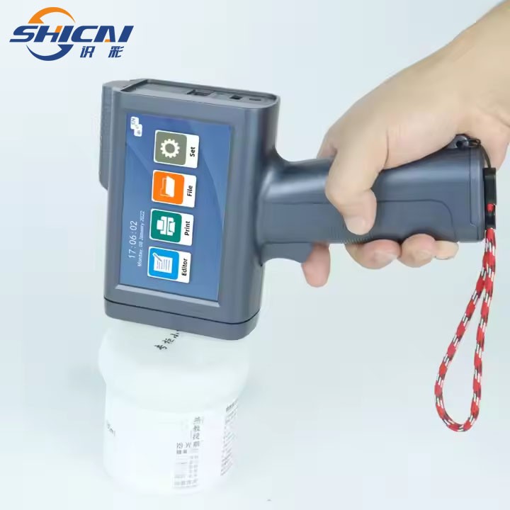 Chipless handheld inkjet printer prints text, batch number, barcode image