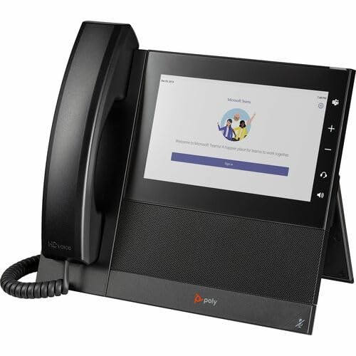 Poly CCX 600 Business Media IP Phone, 7-Inch Color Multi-Touch LCD, Corded and