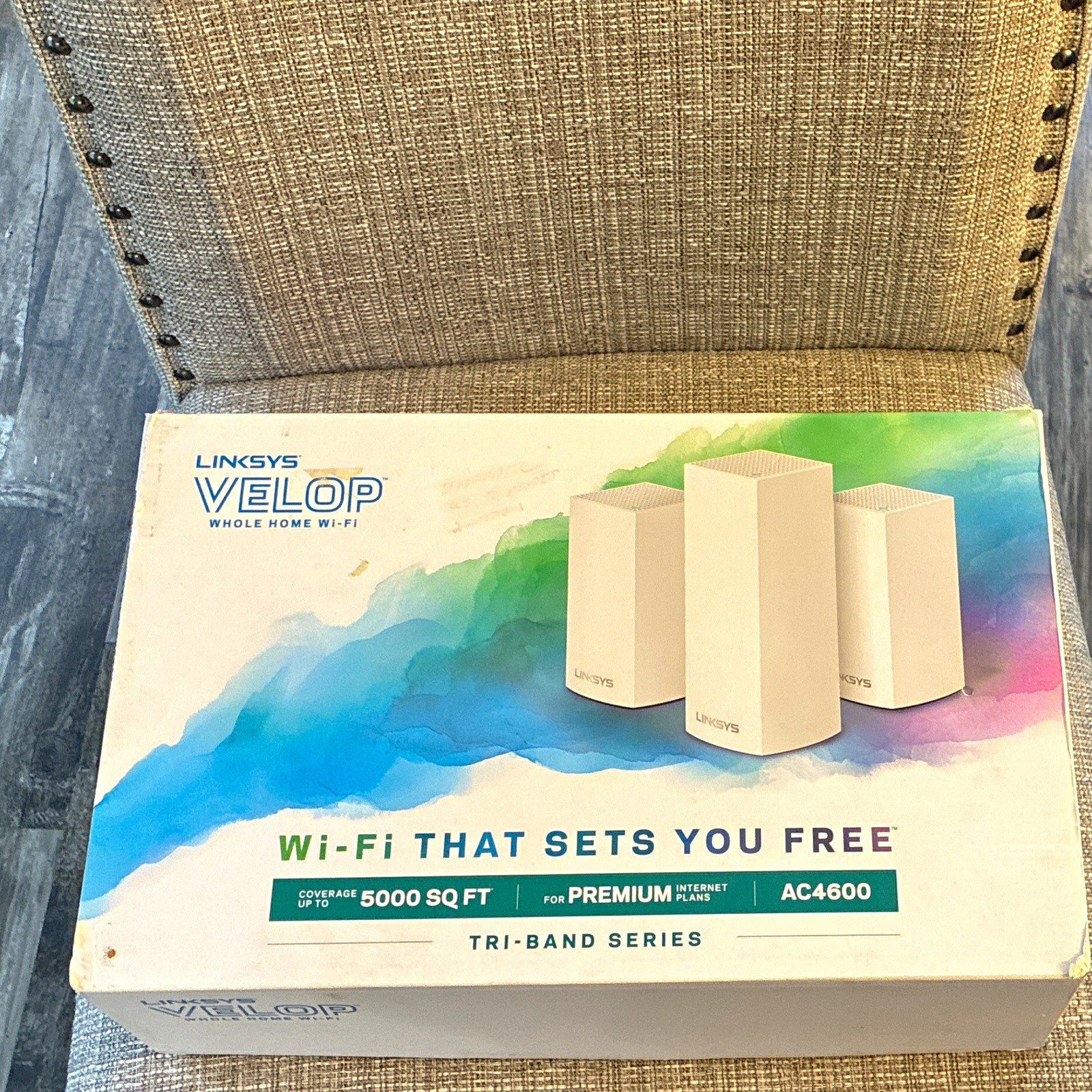 Linksys Velop AC6600 Tri-Band Mesh WiFi Router System 3-Pack White WHW0303