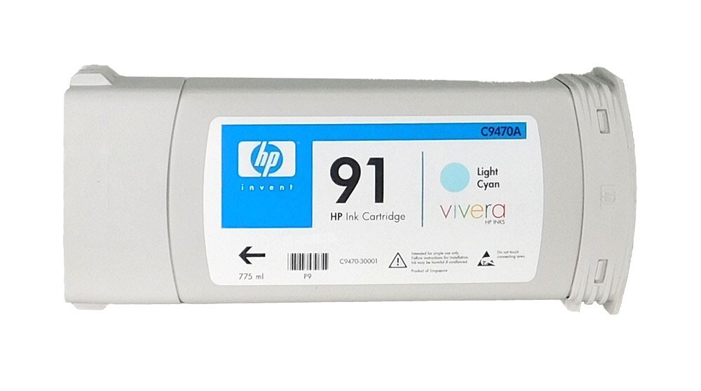 HP 91/C9470A Light Cyan 775ml DesignJet Ink Cartridge for Z6100
