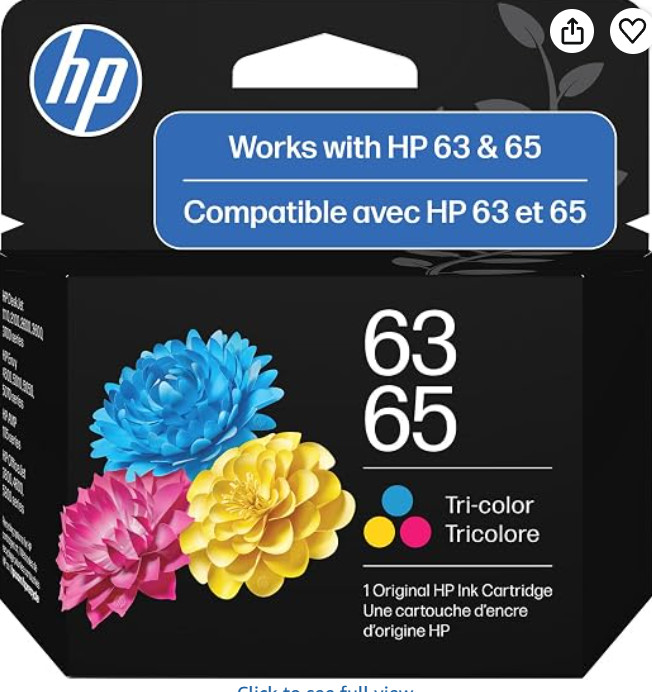 B7RT2AN New Genuine HP 63 / 65 Tri-color Ink Cartridge 01/2028