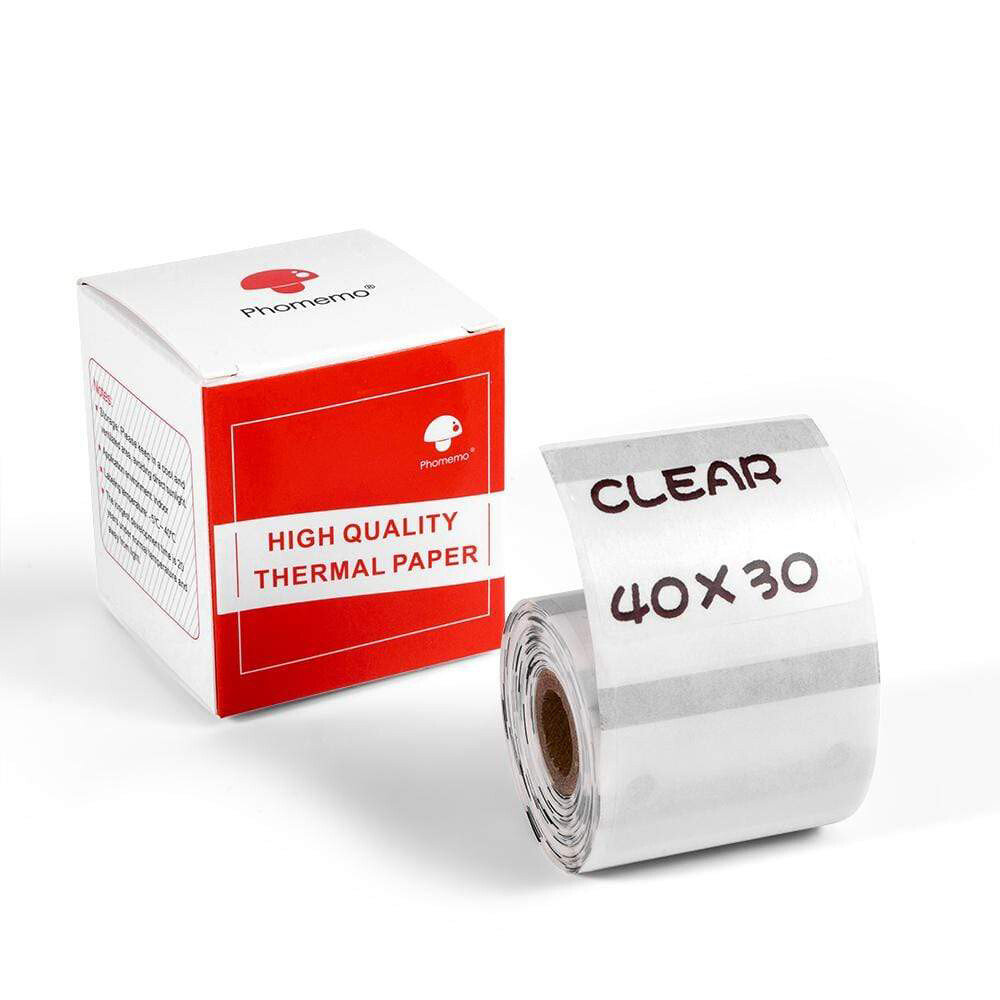 Transparent Adhesive Clear Paper Thermal Label for Phomemo M110 M200 Printer