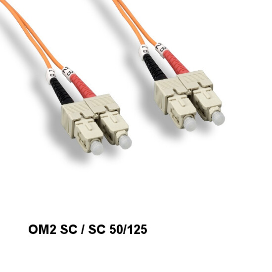 10x Kentek 10 m OM2 SC to SC Multi-Mode Fiber Optic Cable 50/125 Duplex OFNR