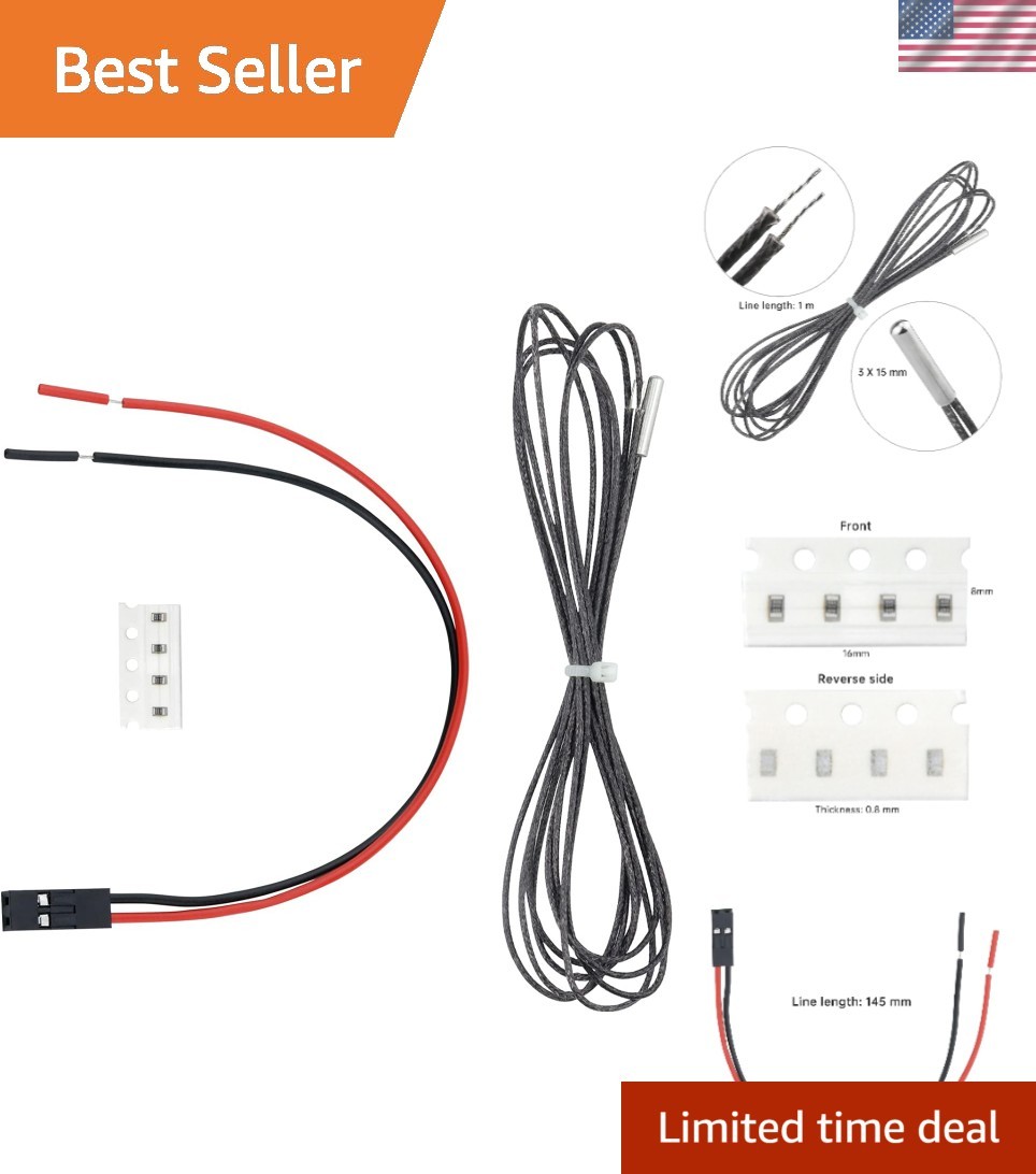 450C PT1000 Thermistor Cartridge High Temperature Sensor for 3D Printer