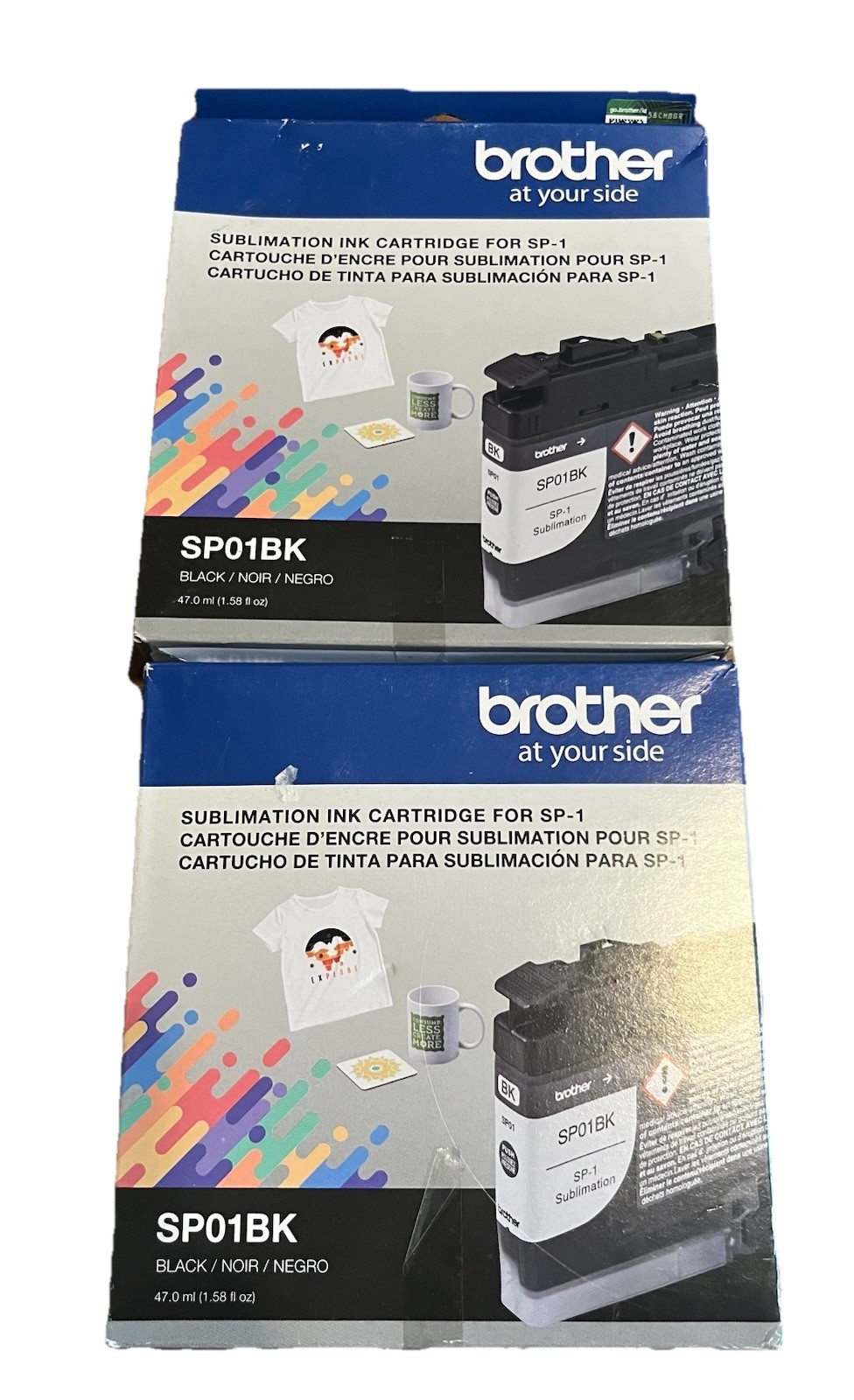 Genuine Brother SP01BK Sublimation Ink Cartridge SP-1 Black Oct 2025 2 Pack New
