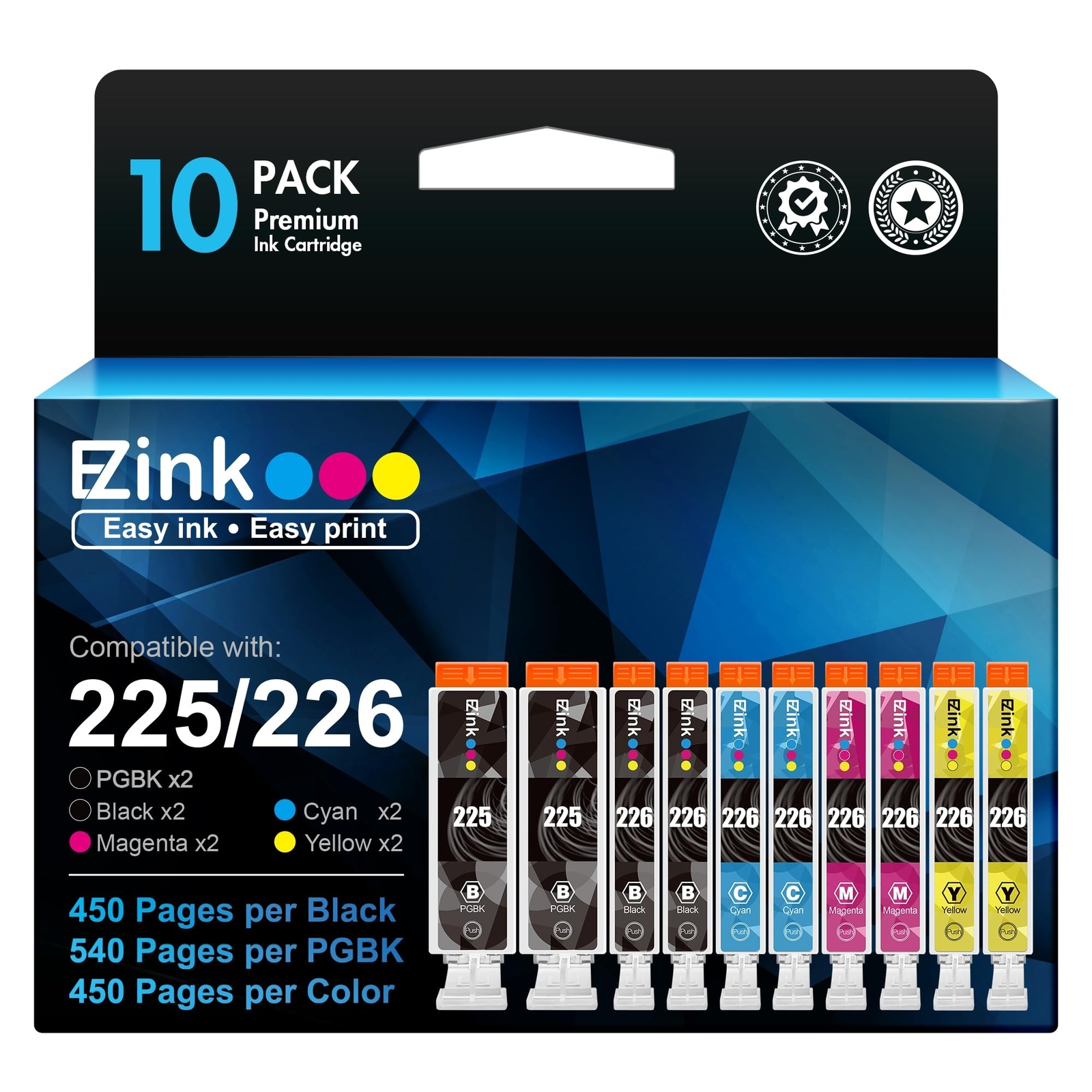 E-Z Ink (TM Compatible Ink Cartridge Replacement for Canon PGI-225 CLI-226 PG...