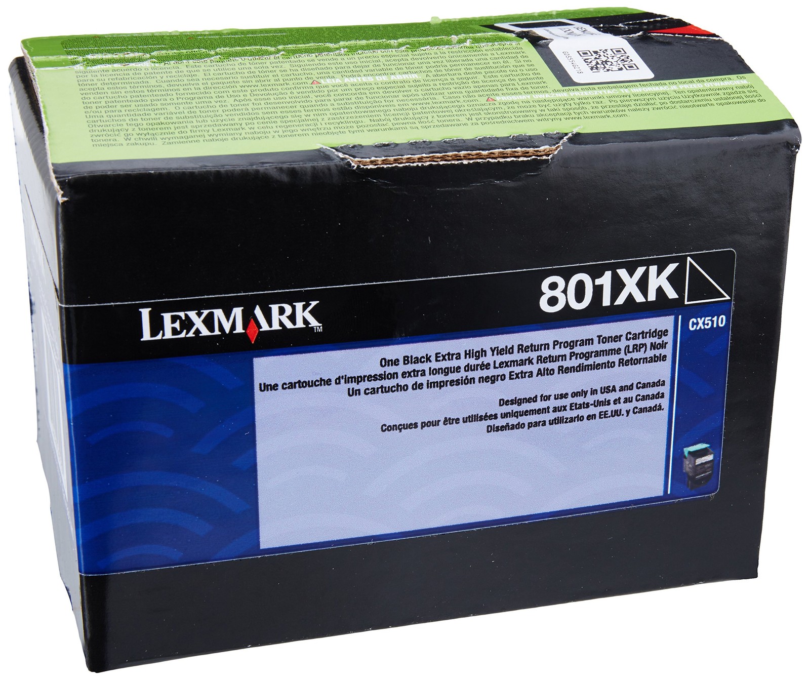 Original Lexmark 80C1XK0 Black Toner. New Sealed Box, We Ship Fast