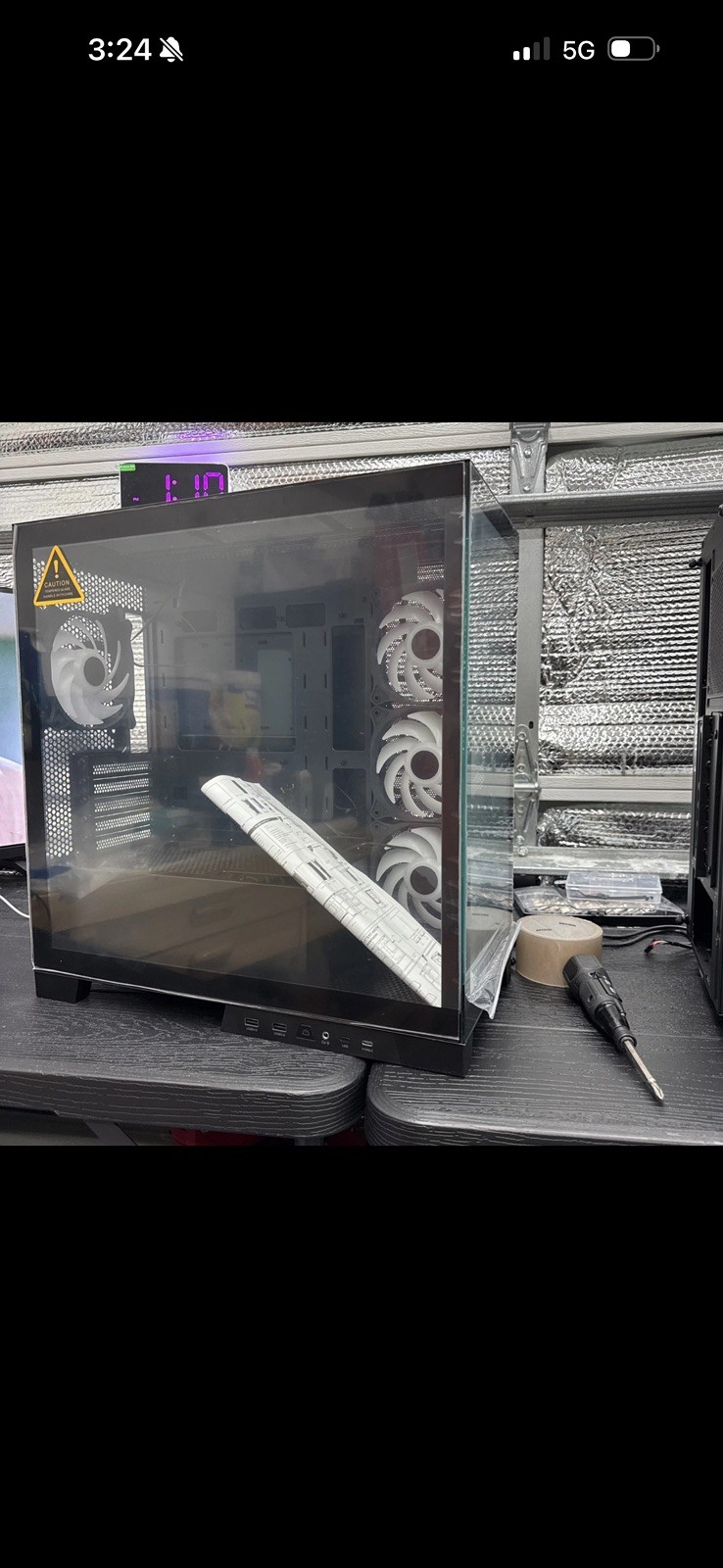 SAMA SV01 Mid Tower ATX Gaming PC Computer Case Black, 4 Addressable RGB Fans Pr
