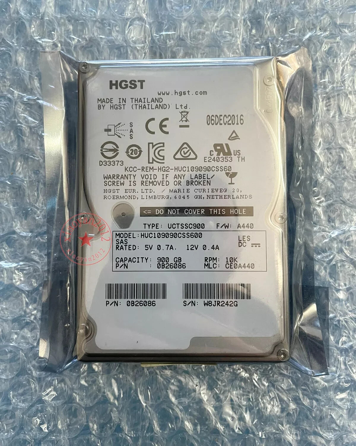 New HGST HUC109090CSS600 900GB 10K 6Gb/s SAS 2.5" 64MB Cache Enterprise HDD Bulk