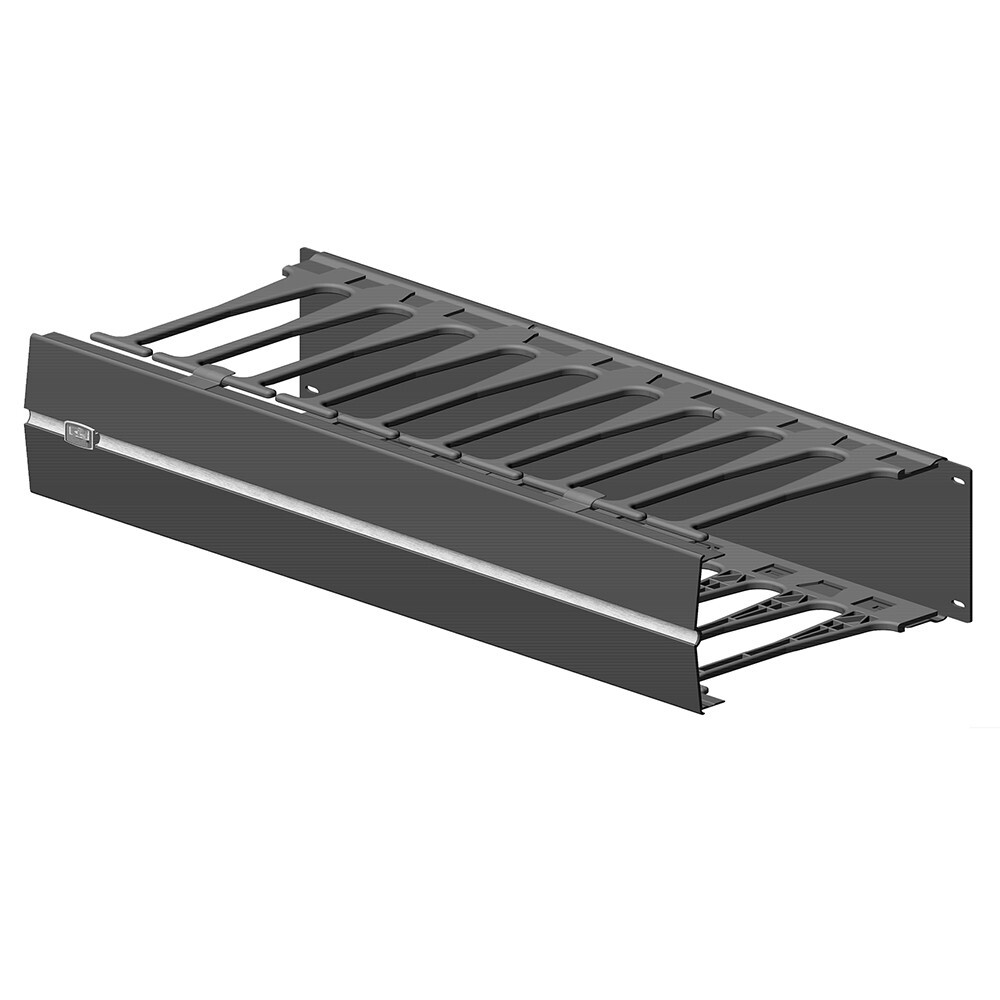 Chatsworth 35441-E01 1U x 19" EIA x 8.2"D Horizontal Cable Manager Single-Sided