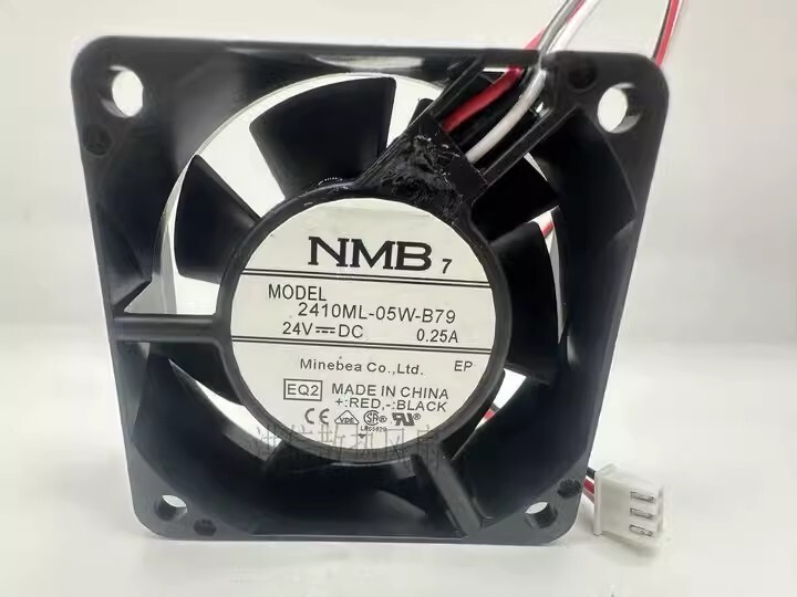 NMB 2410ML-05W-B79 6025 DC24V 0.25A 6CM 3-Pin Inverter Cooling Fan