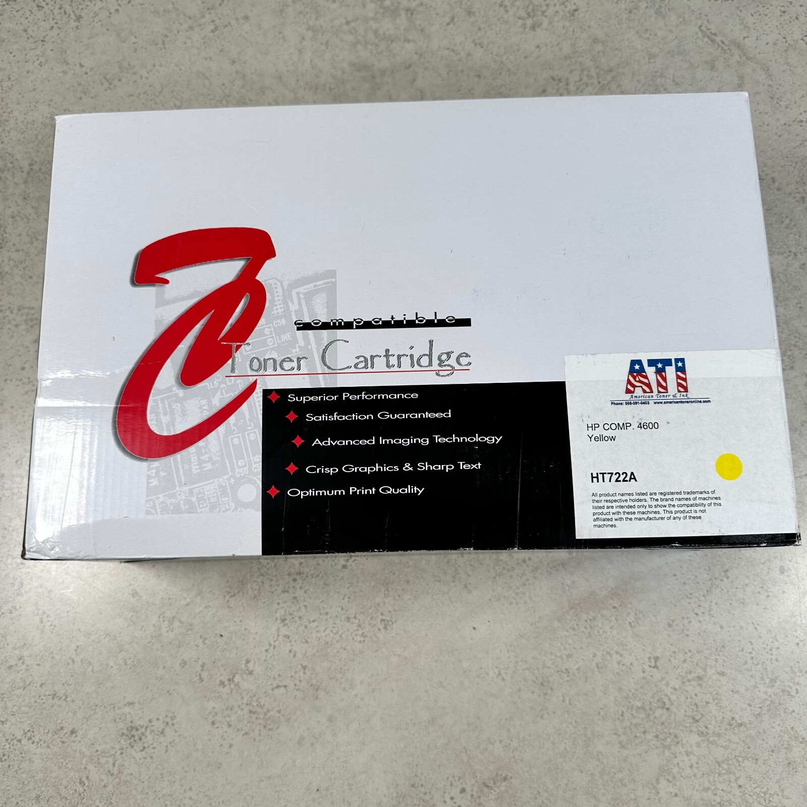 ATI HT722A C9722A Yellow Compatible for HP LaserJet 4600 4600DN Toner Cartridge