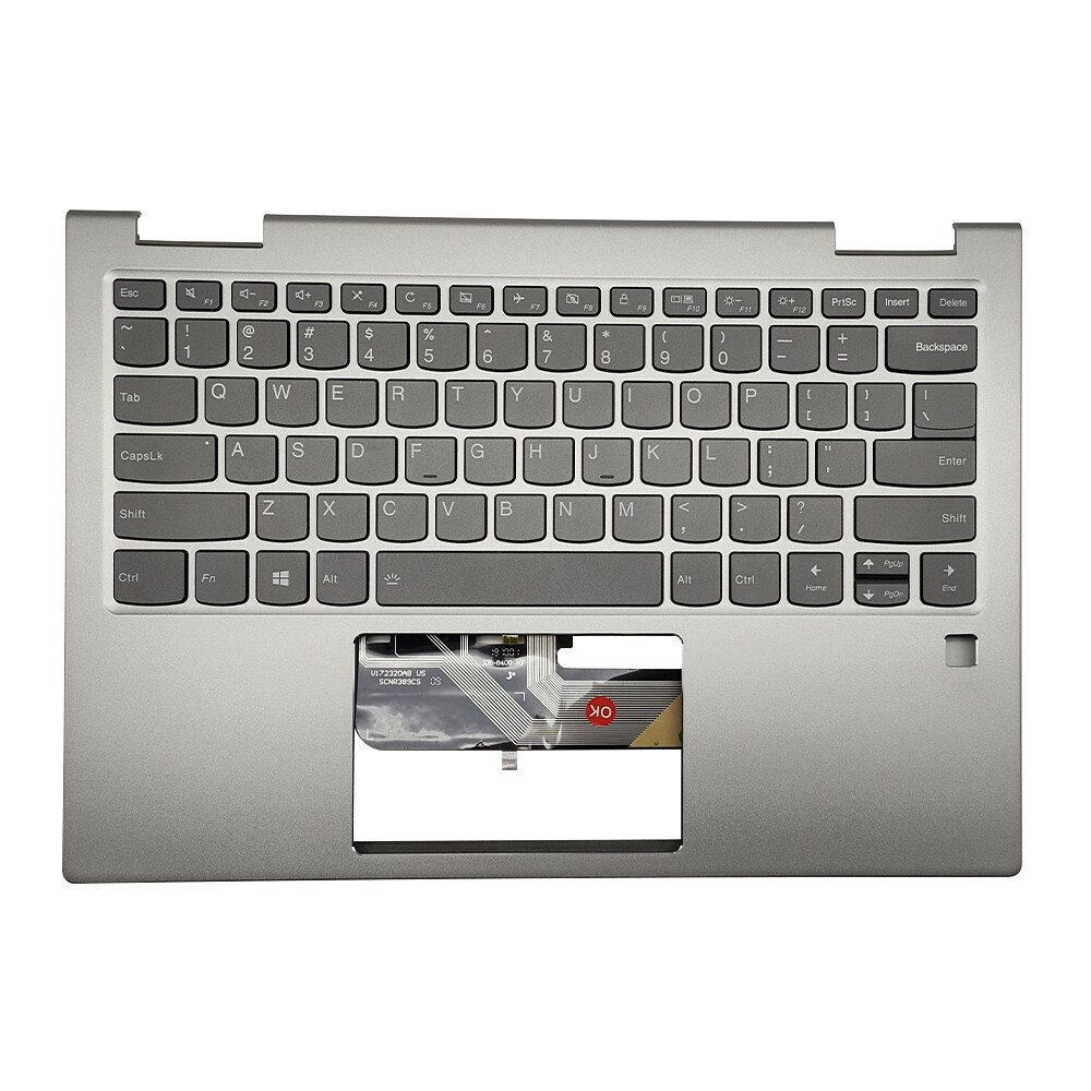 New Palmrest Backlit US Keyboard For Lenovo Yoga 730-13IKB Silver 5CB0Q95936 US