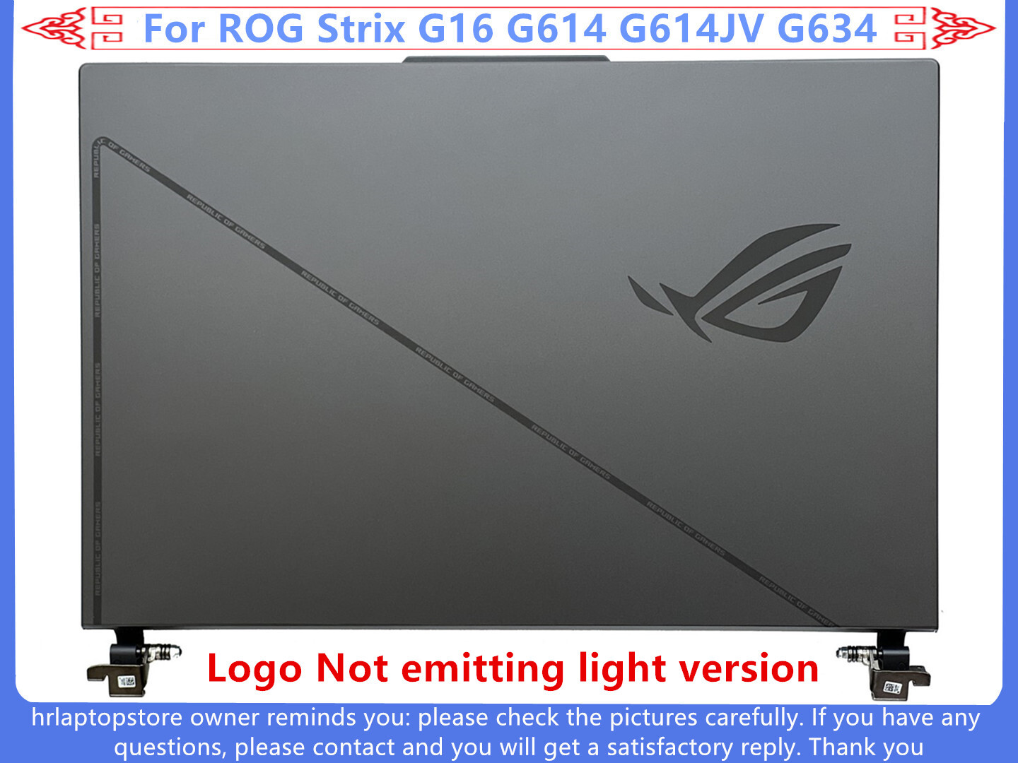 New Gray LCD Back Cover Rear Lid For ASUS ROG Strix G16 G614 G614JV G634 16"