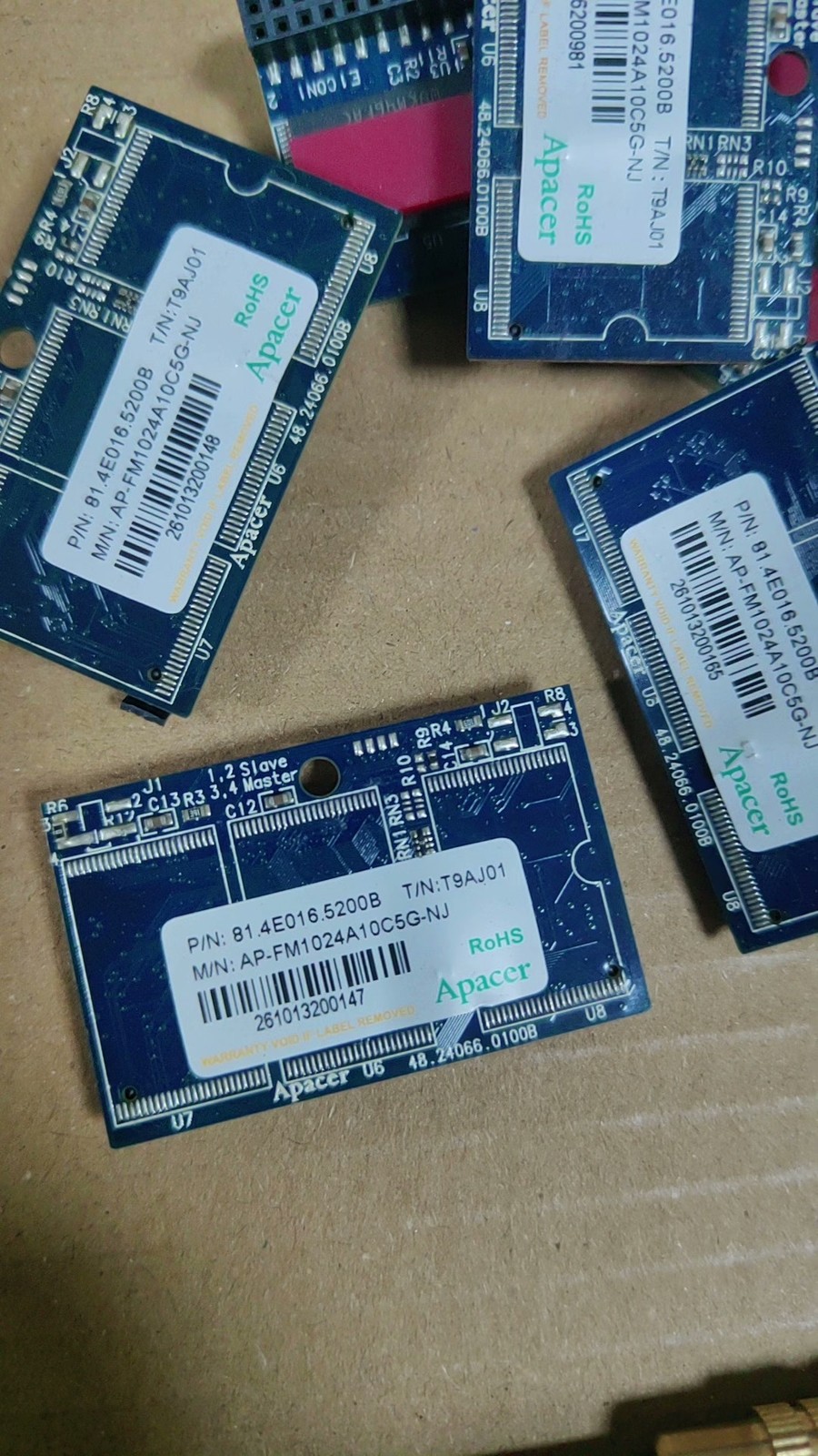 5pcs Apacer 1GB 44-Pin IDE Flash Memory NOTEBOOK DOC DOM FLASH