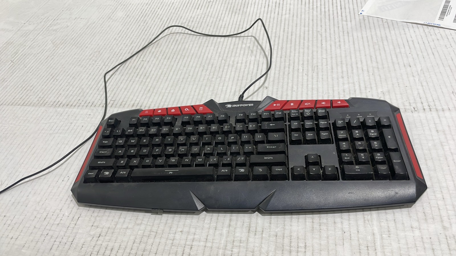 iBuyPower Ares M1-KB RGB LED Wired Gaming Keyboard Black Multimedia Keys