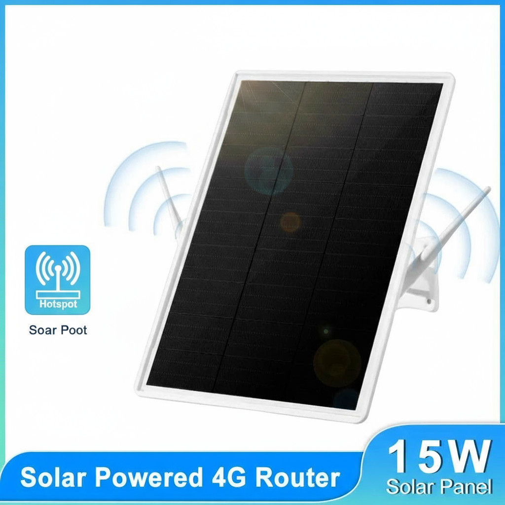 Solar WIFI Router 4G Outdoor IP66 Waterproof 15W Solar Powered 20000mAh Battery