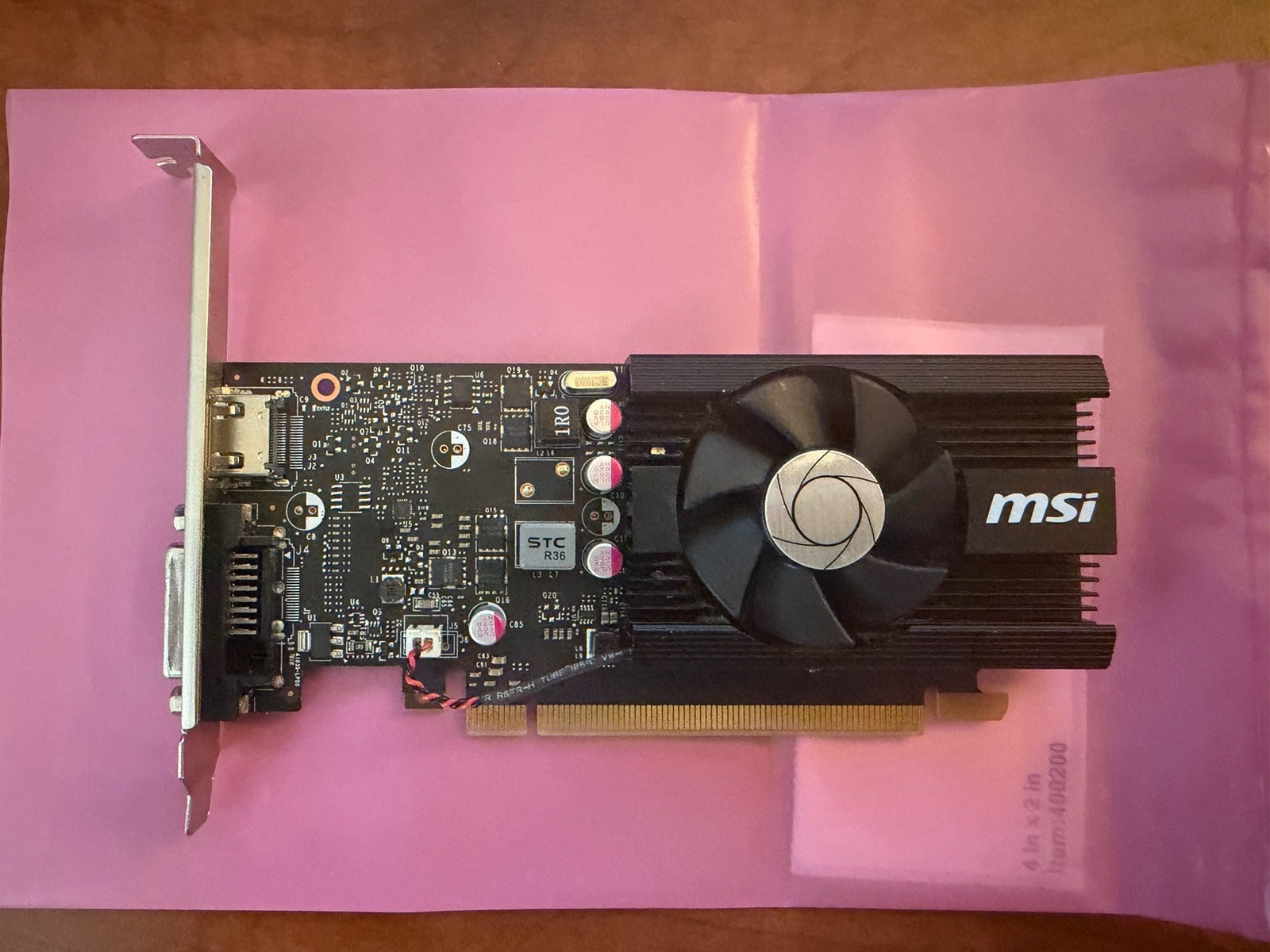MSI NVIDIA GeForce GT 1030 2G LP OC 2GB GDDR5 Graphics Card -Fresh Thermal Paste