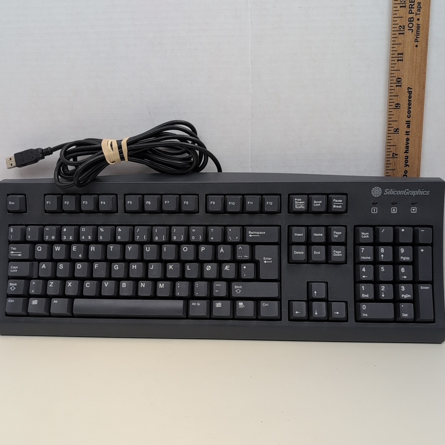 Silicon Graphics SGI SK-2502U USB Keyboard Vintage Rare Black Full Size OEM