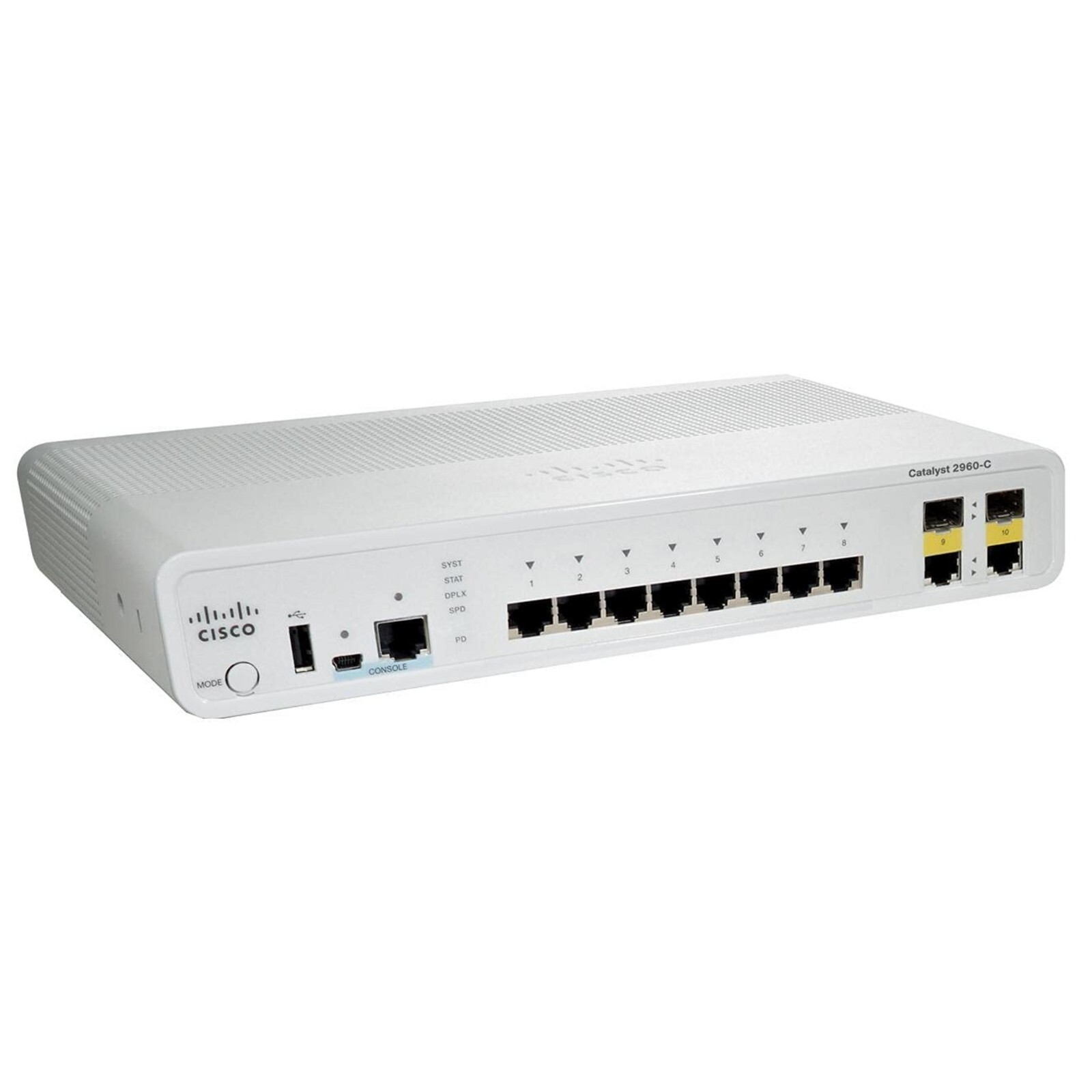 Cisco Catalyst WS-C2960C-8TC-L  8 Port Fast Ethernet Switch Used