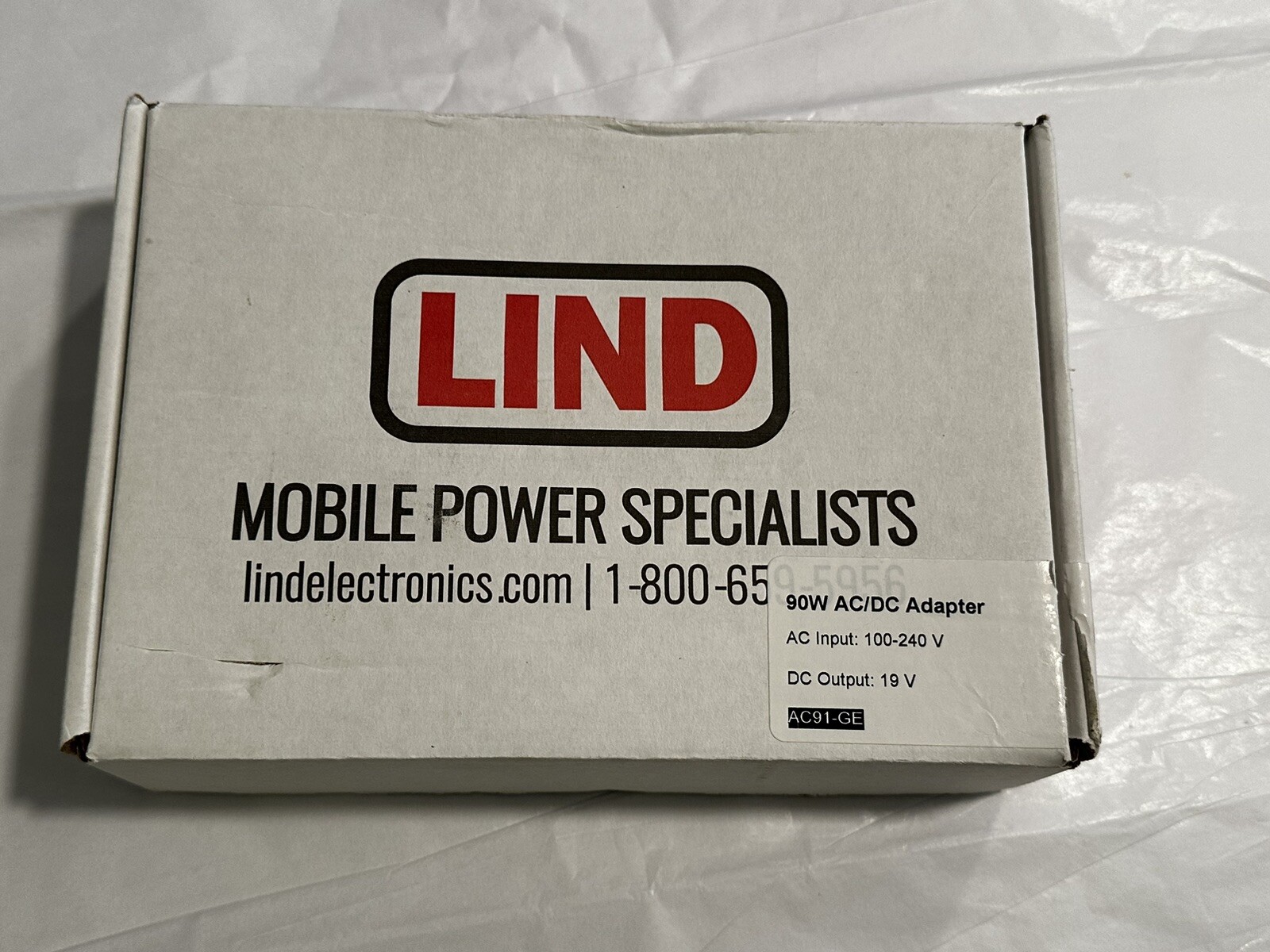 LIND 90W AC/DC ADAPTER  AC91-GE FOR GETAC NOTEBOOK