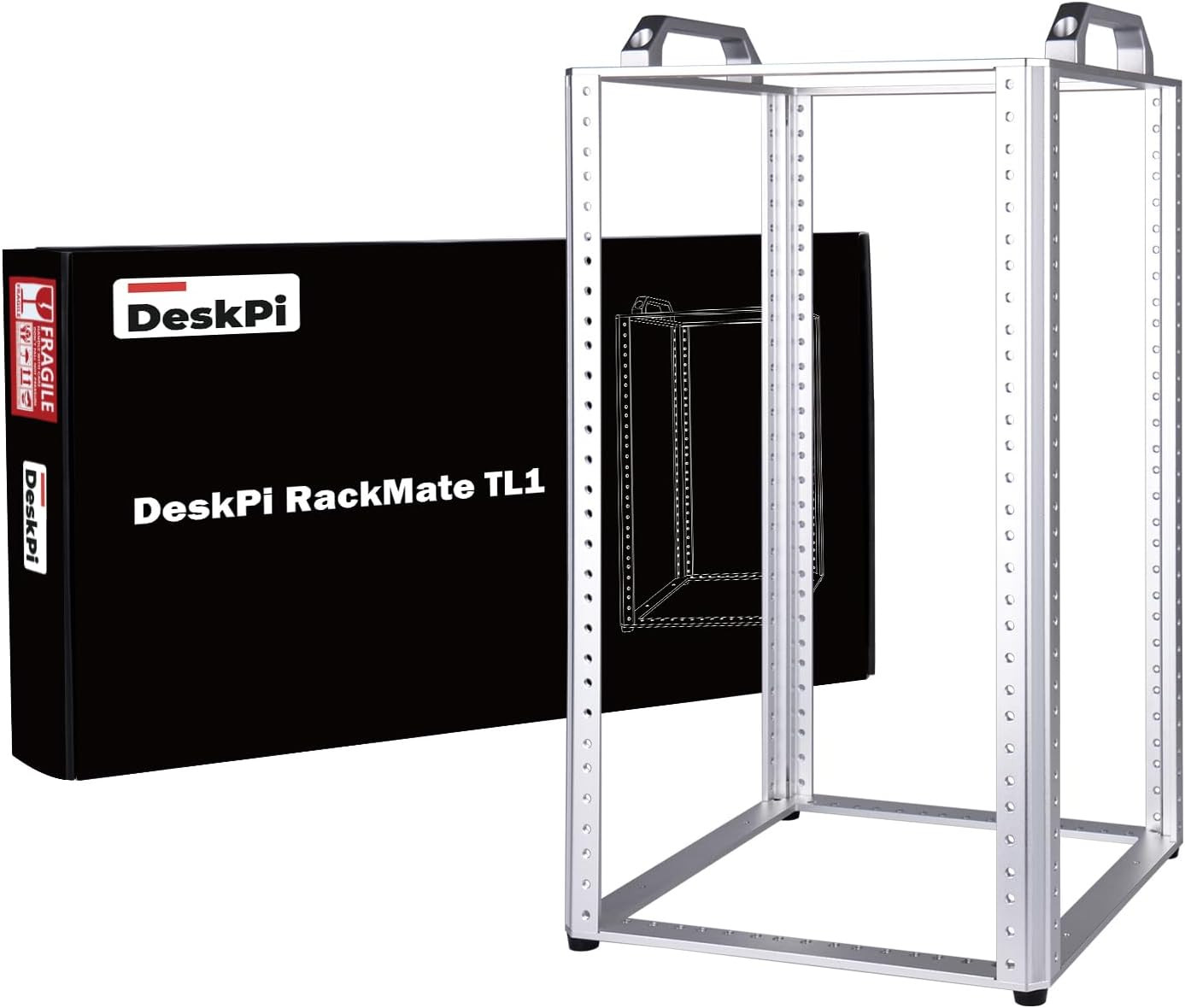 Deskpi Rackmate TL1, 10 Inch 10U Mini Server Rack for Network, Servers, Audio, a