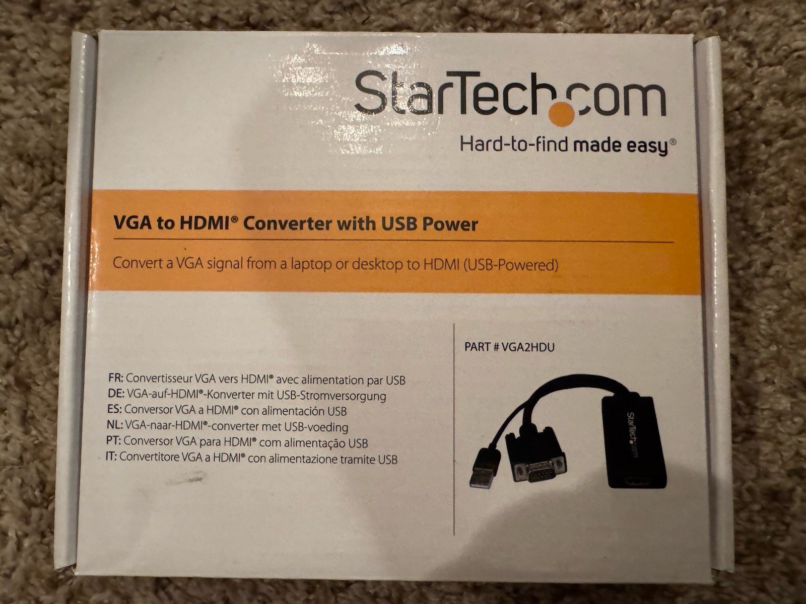 StarTech VGA2HDU VGA to HDMI Converter With USB Power