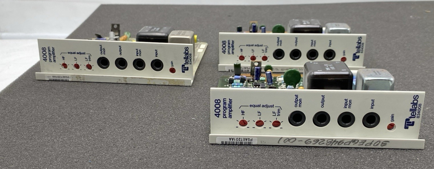 LOT OF 3 Tellabs 834008 Program Amplifier