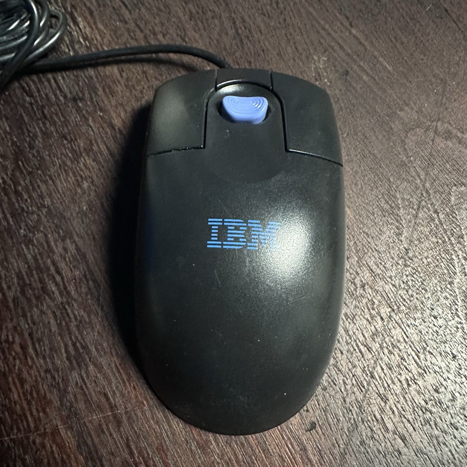 Vintage IBM MO09K Mouse Scroll 3 Button Ball Black 09N5536 09N5537 PS/2 549