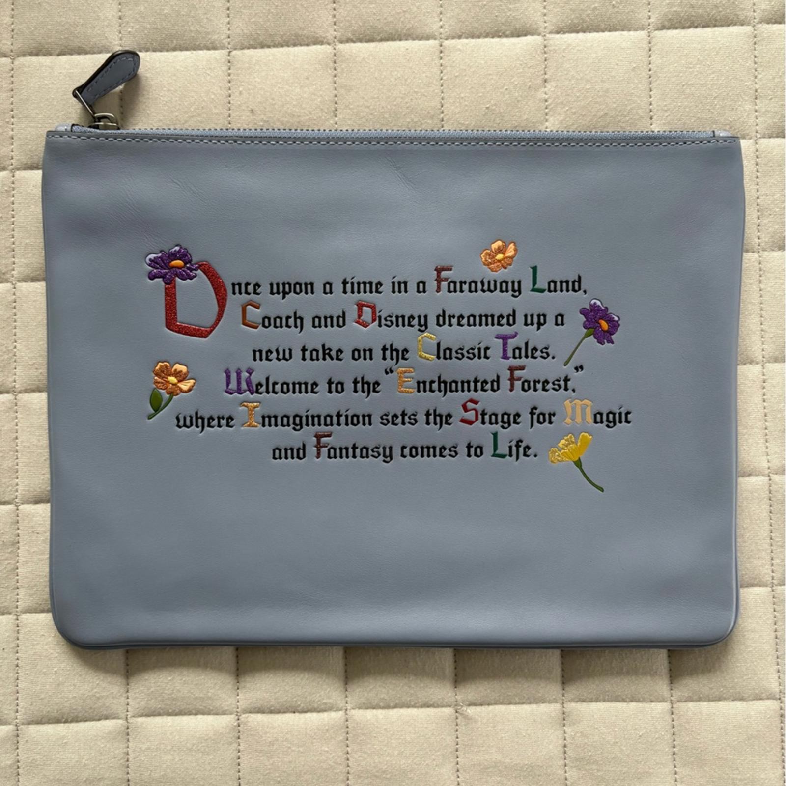 Coach x Disney - Gray Disney Themed Pouch/Tablet Case