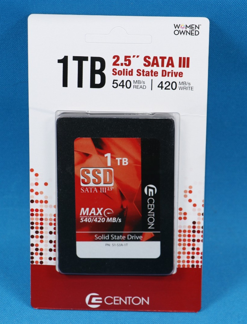 Centon SSD 1TB SATA III 2.5 Solid State Drive 540 / 420 S1-S3A-1T NEW SEALED