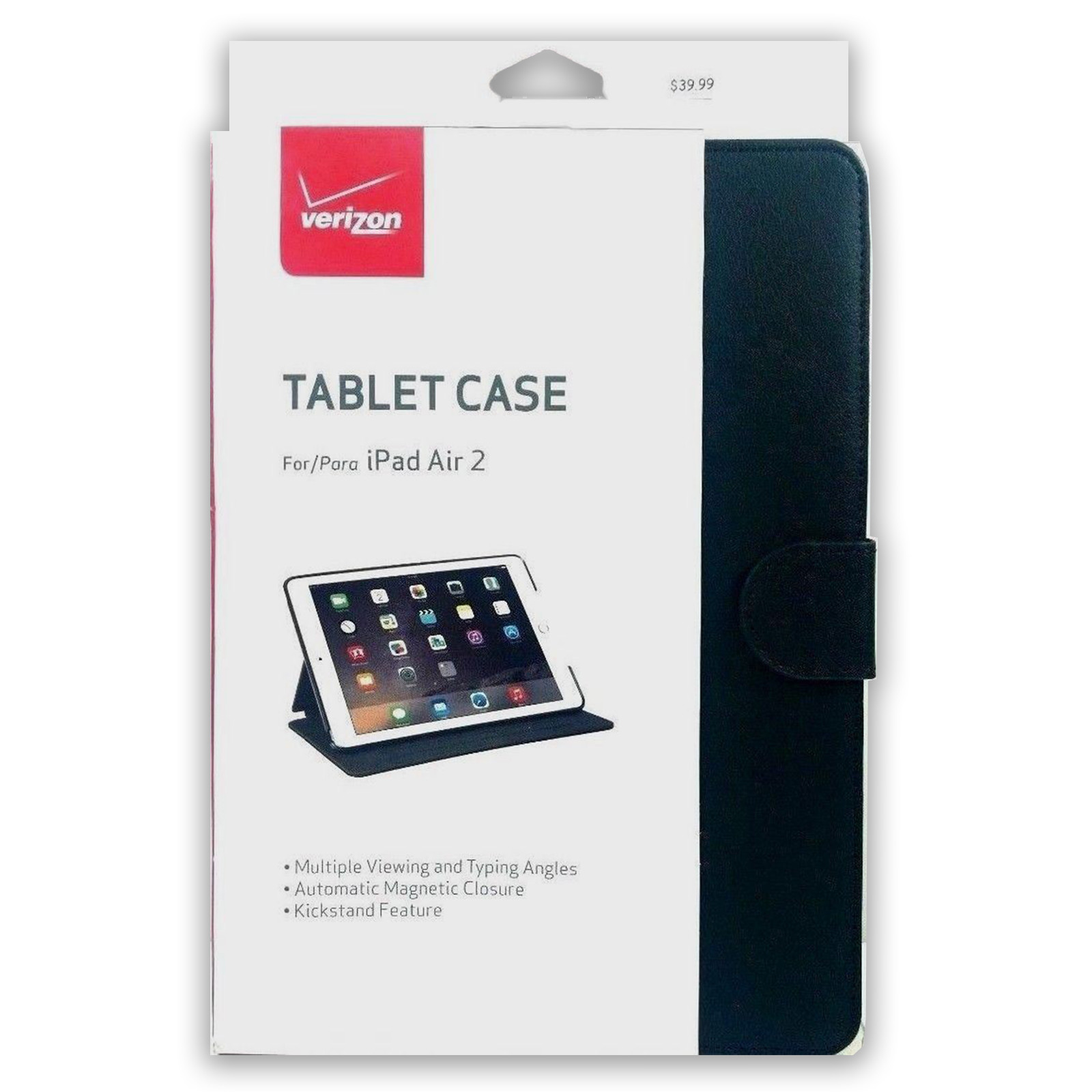 Verizon Durable Protection Tablet Leather Folio Stand Case For Apple iPad Air 2