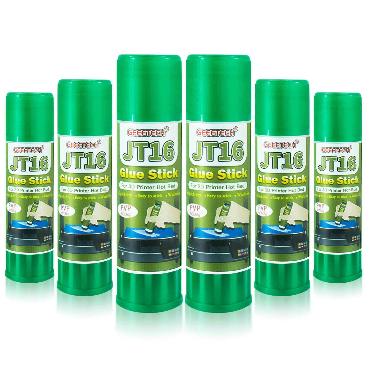 3D Printer Glue Sticks 6 Pack, 3D Printer Bed Adhesive for Hot Bed