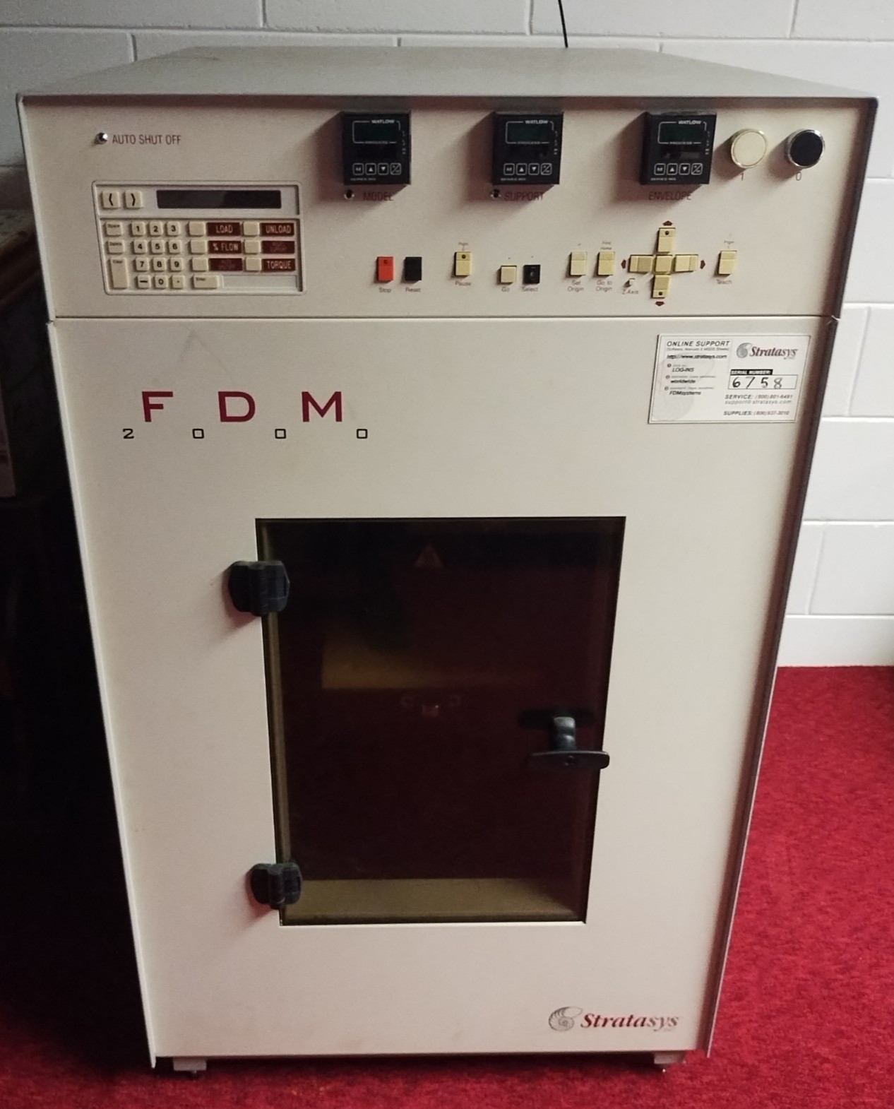 STRATASYS FDM 2000 3D Printer Model SH200001 110V 12.0A