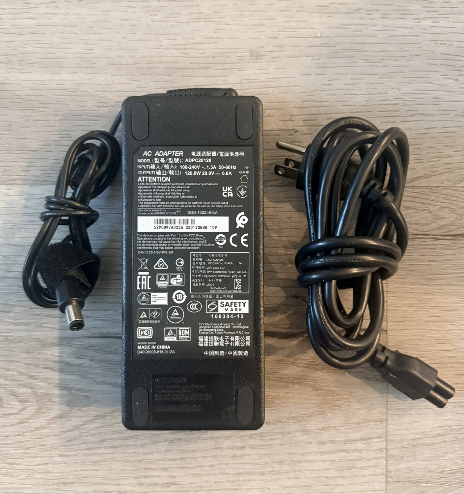 Genuine Philips AC Adapter ADPC20120 20V 6.0A Power Supply 7.4*5.0mm