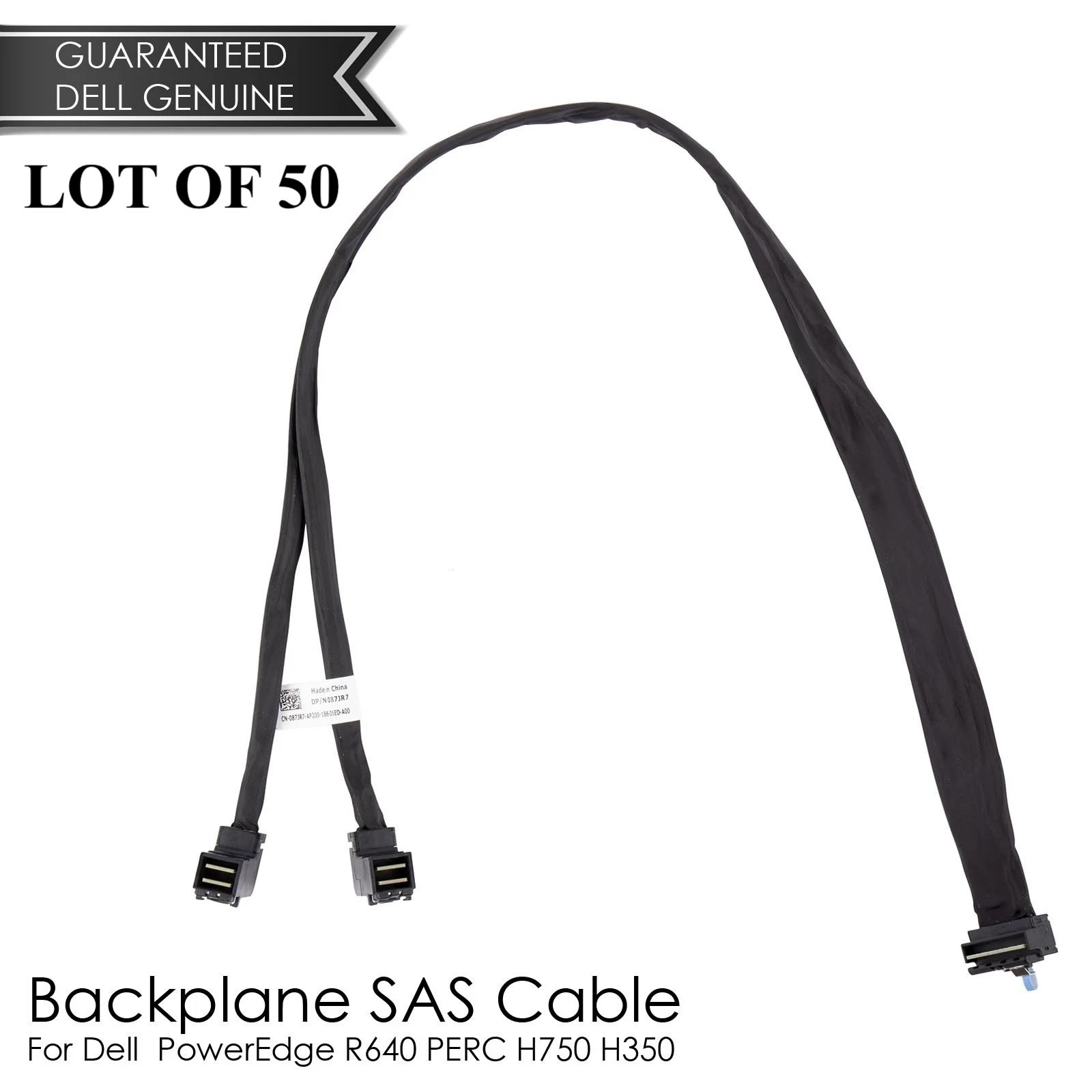 LOT OF 50 Dell 87JR7 Backplane SAS Cable for PowerEdge R640 PERC H750 H350