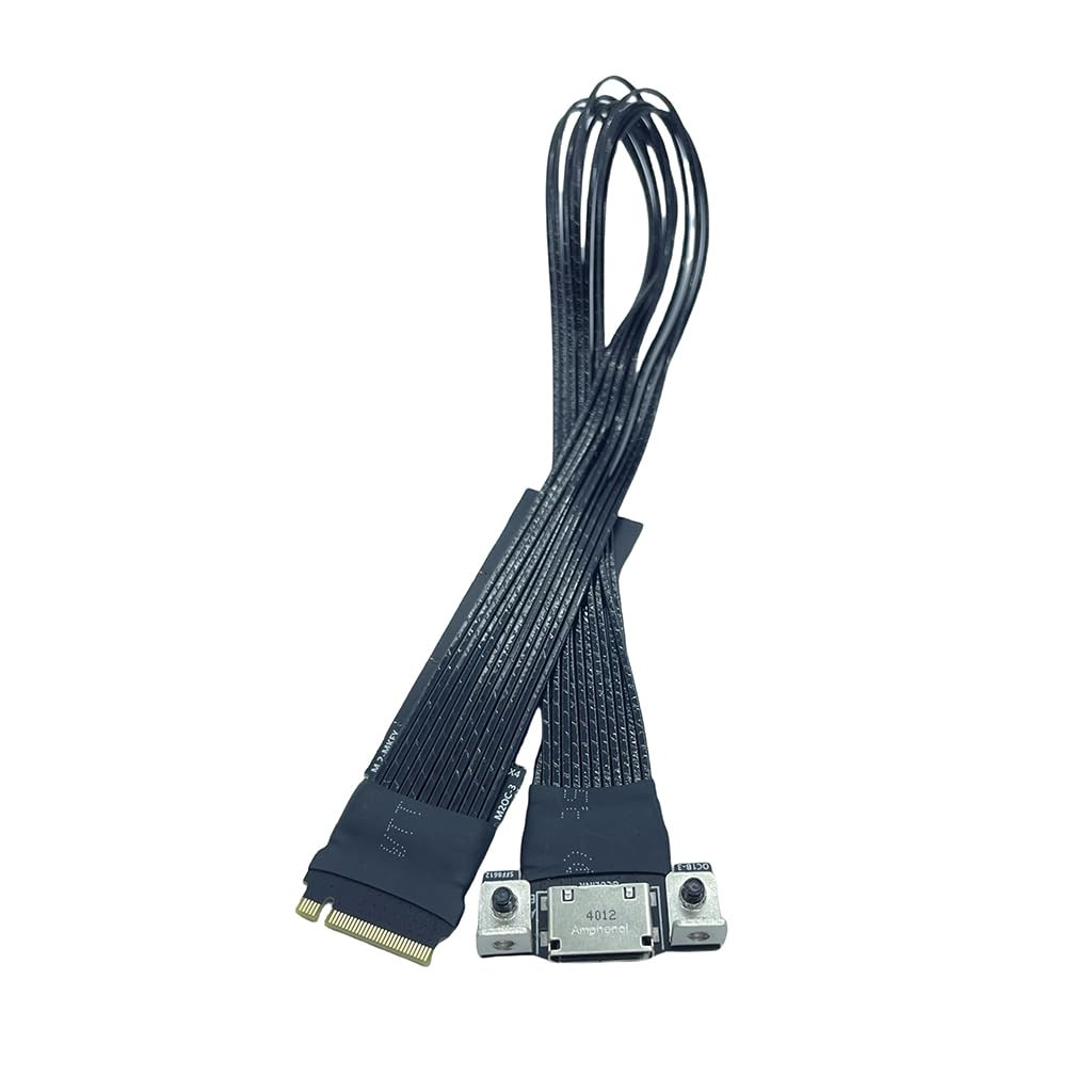 M.2 NVMe M Key to Oculink 4i / SFF8611 Extension Cable PCIe4.0 X4 Gen3 4 Compati