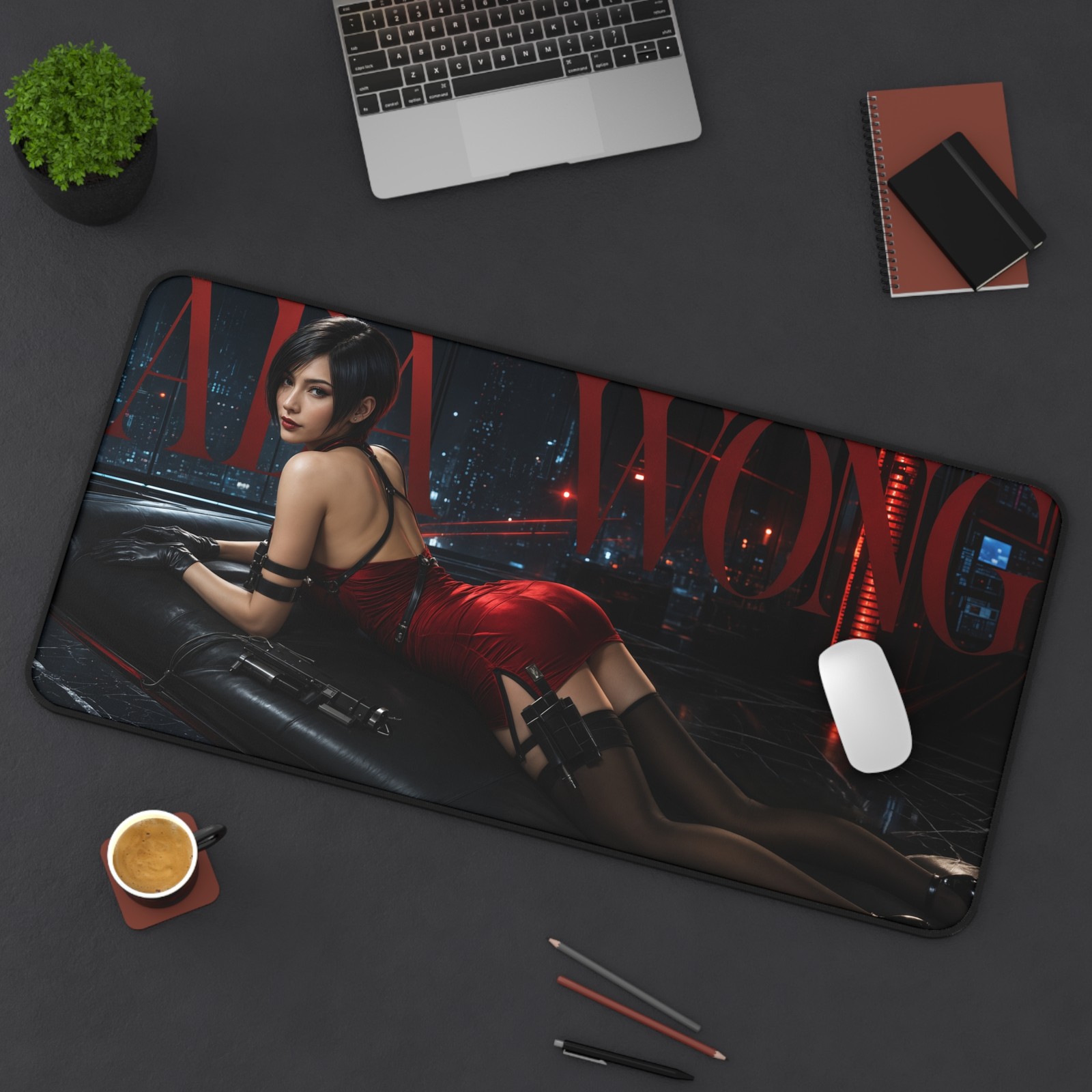 Ada Wong Mouse Pad, XXL Resident Evil Gaming Desk Mat, Spy Desk Pad