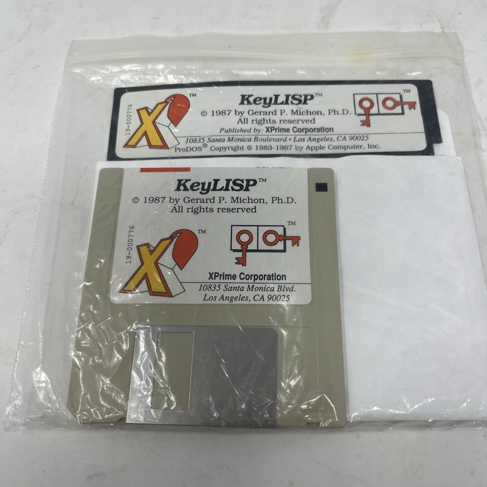 Vintage 1987 KeyLISP Apple II Computer Programming Software Floppy Disk