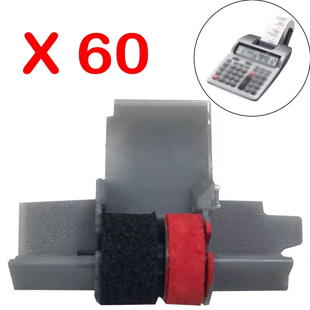 60pcs IR-40T Black & Red Calculator Ink Rollera for CP13 NR42 IR40T Sharp Casio